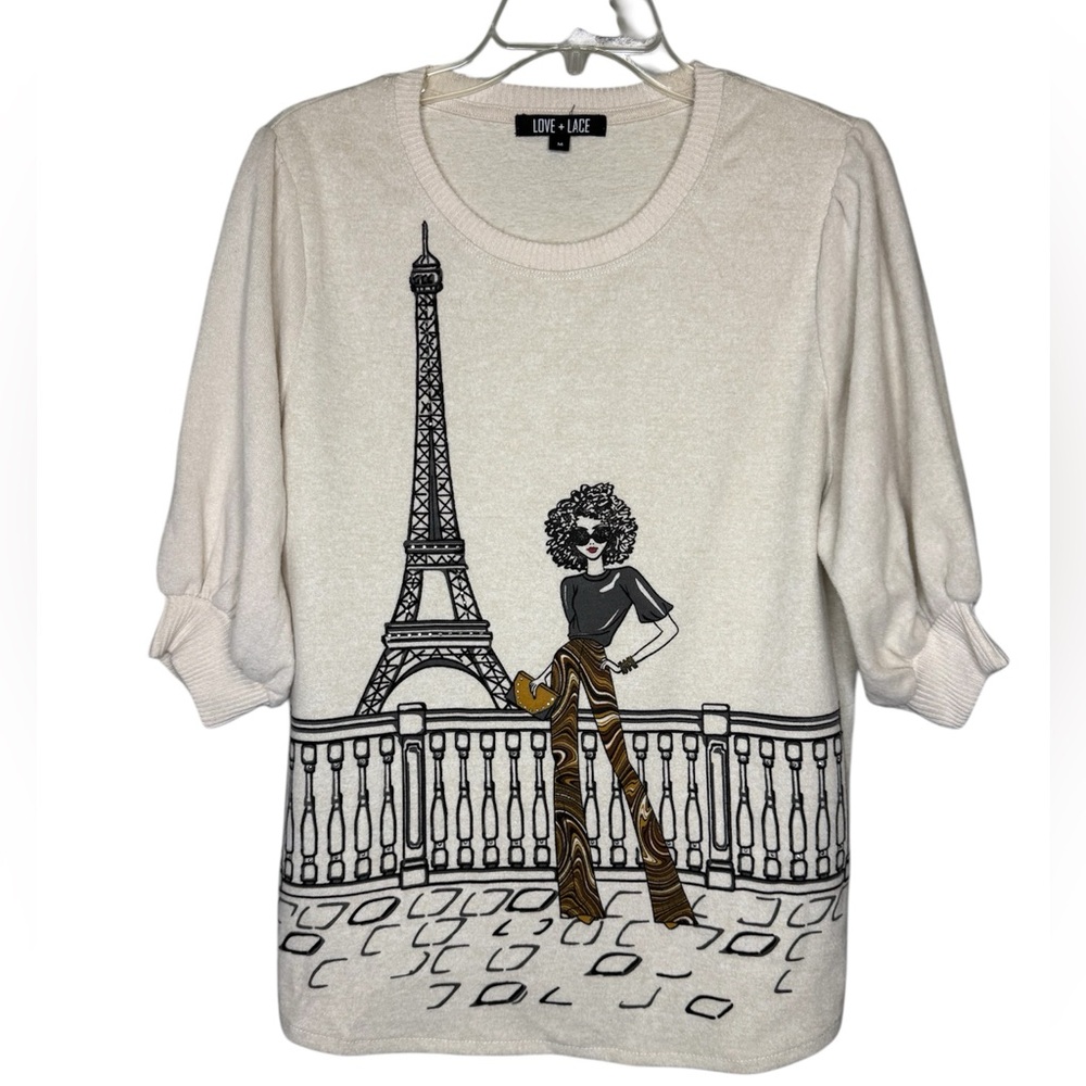 Love + Lace sweater top size medium